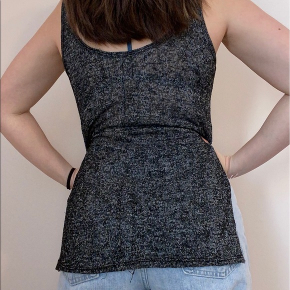 Basic Heathered Black Tank - Picture 2 of 2